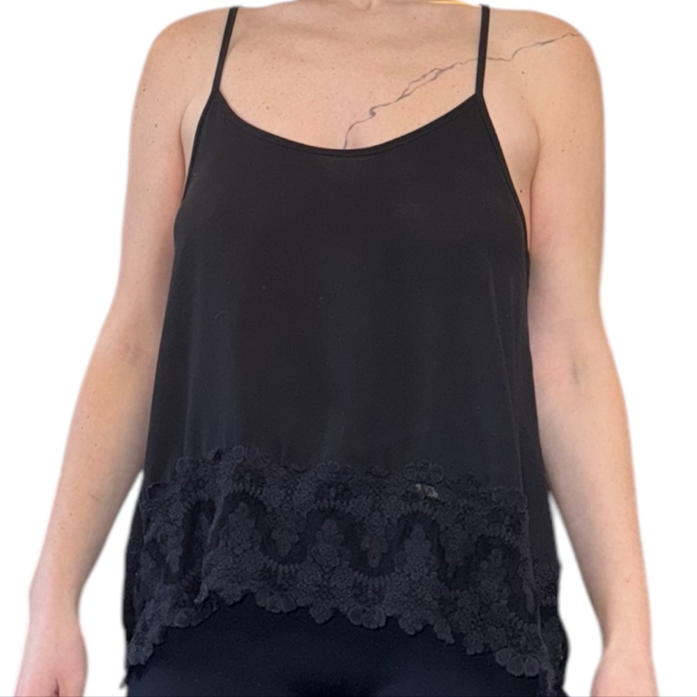 Black Lace Bottom Top